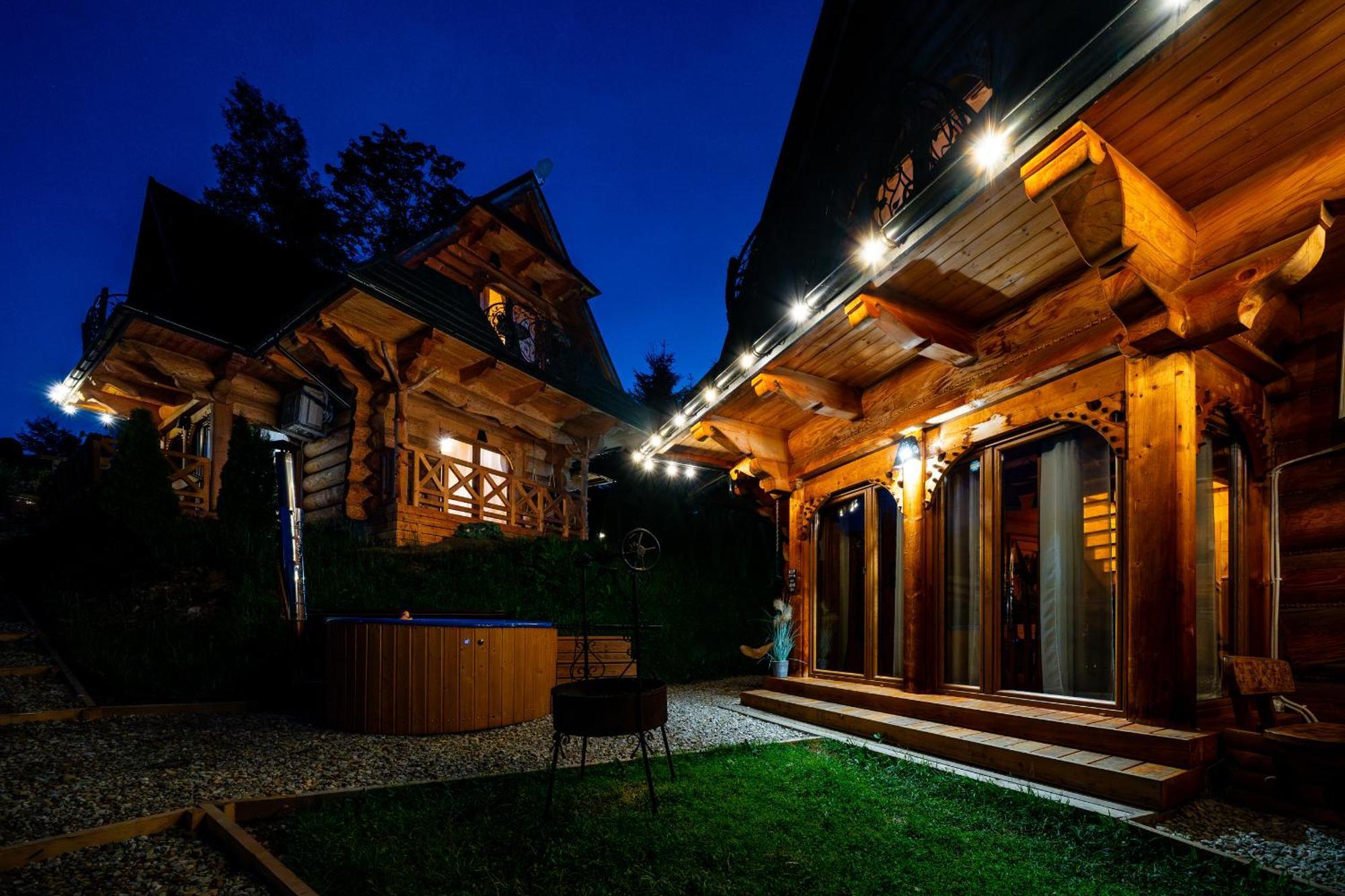 Goralska Chatka 2 Highland Cottage - Split Ac, Jacuzzi, Sauna, Private Parking, Mountains View, Garden, ザコパネ エクステリア 写真