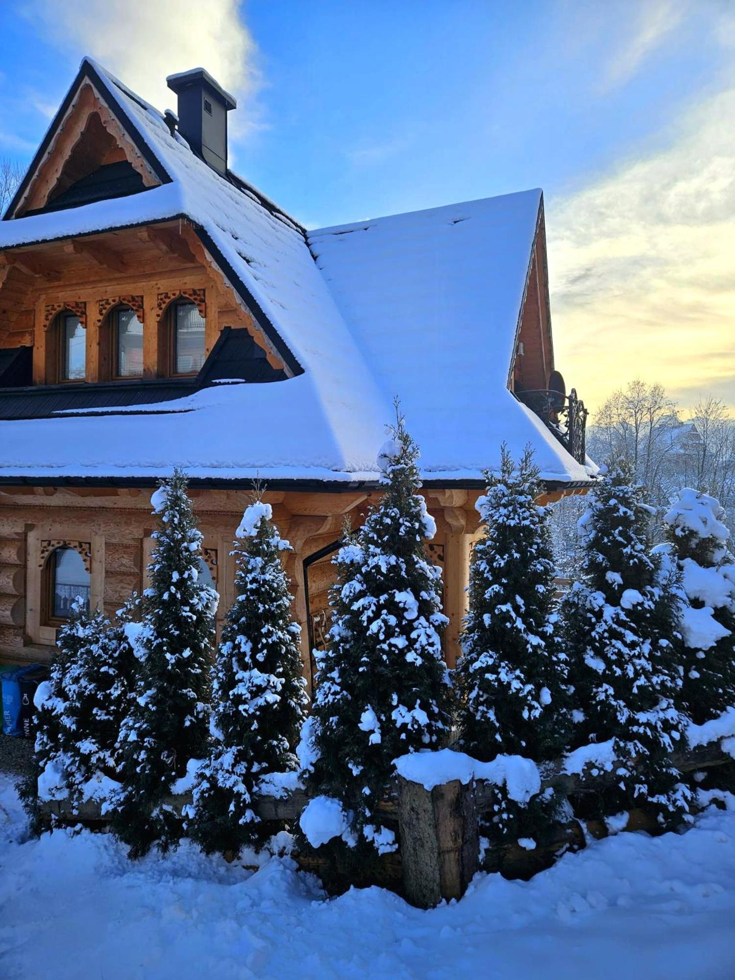 Goralska Chatka 2 Highland Cottage - Split Ac, Jacuzzi, Sauna, Private Parking, Mountains View, Garden, ザコパネ エクステリア 写真